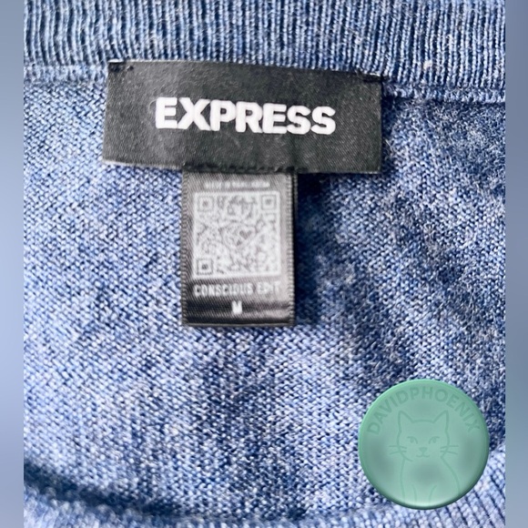 Blue Sweater Express size M - Picture 3 of 6